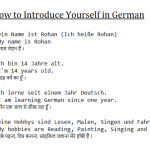 introducing oneself in German