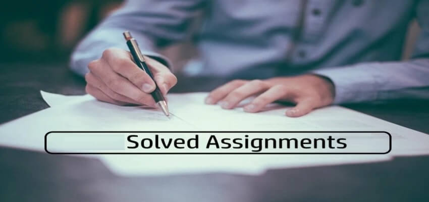 Solved Assignments